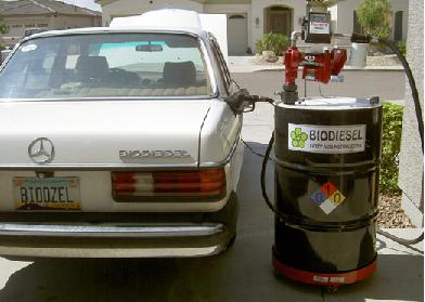 Running a car on biodiesel