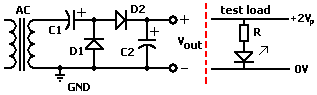 Simple voltage doubler circuit
