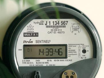 Smart meter in use in Ontario, Canada