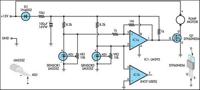 Pump controller for solar hot water system