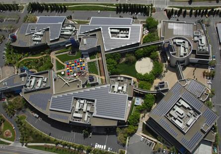 PV solar installation at Google's HQ - Googleplex