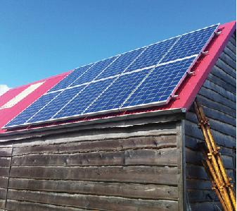 Solar powered shed lighting