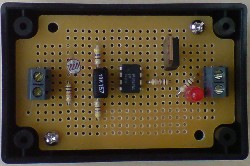 Soldered light/dark sensor circuit with MOSFET for powering lighting