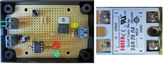 Surplus PV solar immersion controller with solid state relay