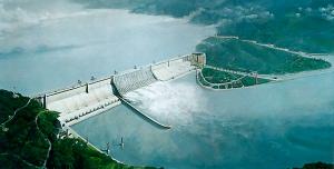 Three Gorges Dam in China. Hydro-electric power generation