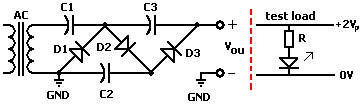 Voltage tripler circuit diagram