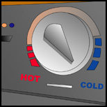 Turn down the temperature dial on the washing machine