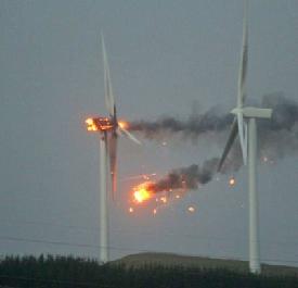 Wind turbine fire - wind turbine insurance