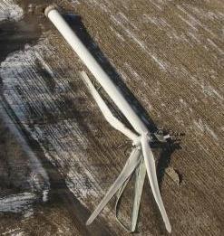 Collapsed wind turbine due to storm damage - wind turbine insurance