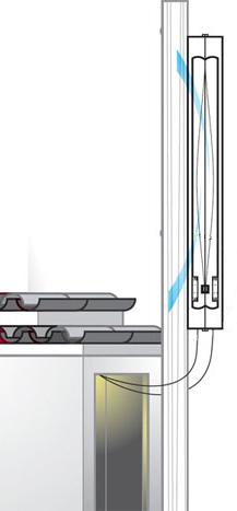 Windbelt mounted to a house generating electricity