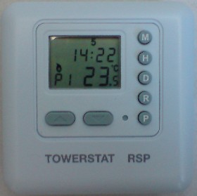 BATTERY POWERED TIMER THERMOSTAT. Use as a thermostat, or as a timer with built in relay for 12 Volt DC applications (5 Amp)