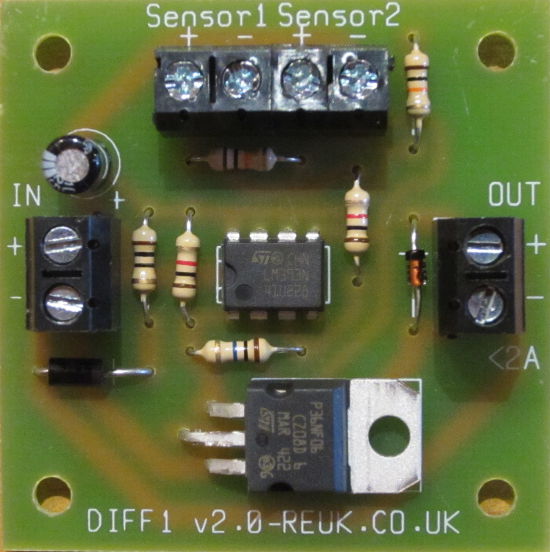 DIFFERENTIAL THERMOSTAT. Differential thermostat for solar water heating and other applications