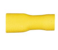 INSULATED 20 AMP CONNECTOR. 4 x Fully insulated 6.3x0.8mm push on receptacle for 35A bridge rectifiers and 10-12 AWG wire