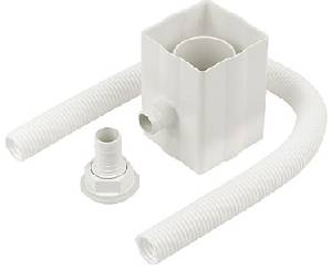 RAINWATER DIVERTER KIT. Rainwater diverter kit for standard plastic 65mm square and 68mm round downpipes