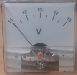 VOLTMETER. 11-15 Volt DC moving coil voltmeter