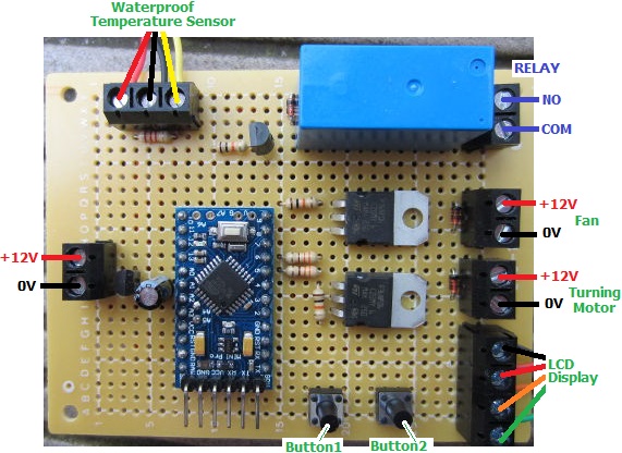 thermostatic poultry incubator control board