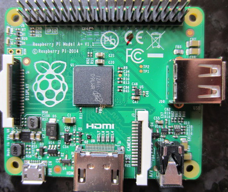 Raspberry Pi Model A+ - used as a temperature datalogger