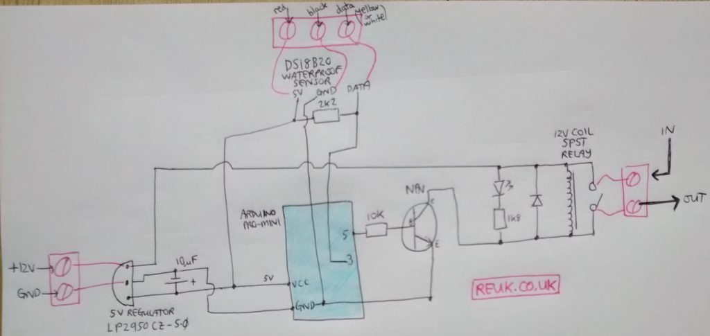 circuit diagram for arduino thermostat relay controller