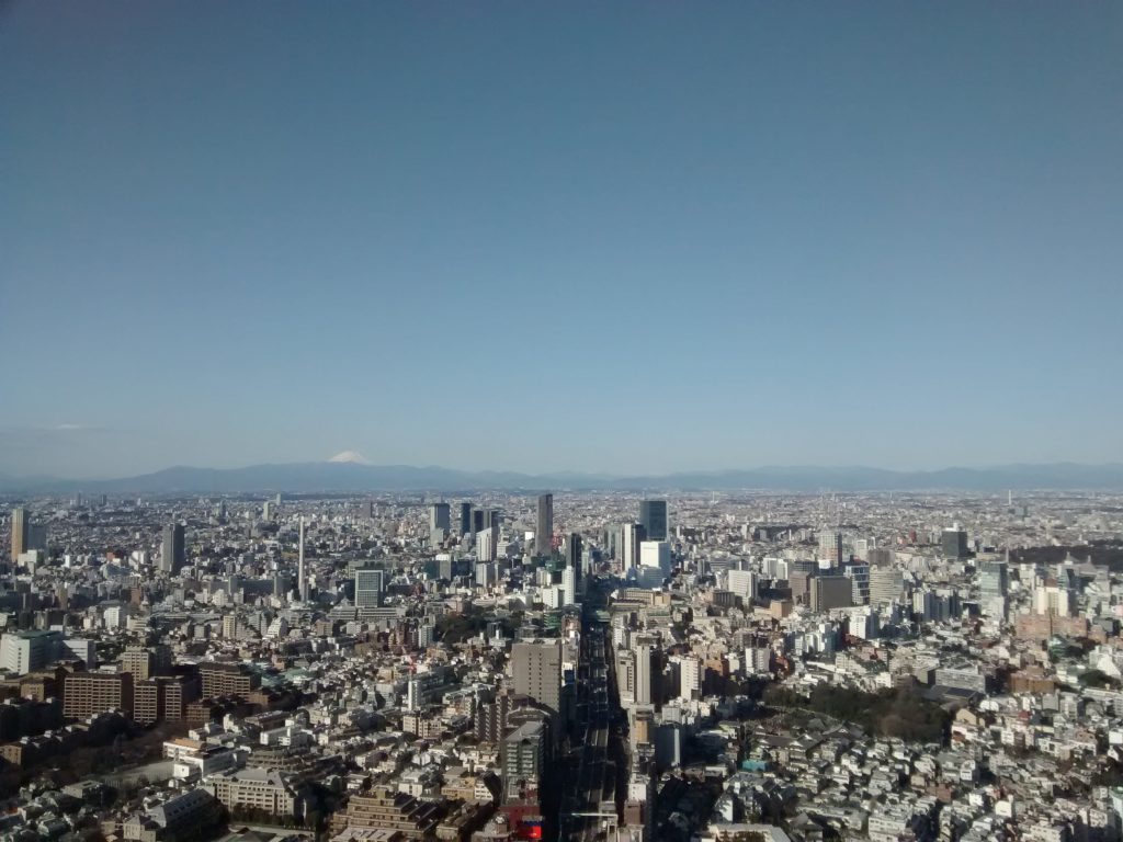 view of Mount Fuji and Tokyo from Roppongi AcademyHills - Tokyo Mori Tower