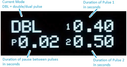dual pulse spot welder display