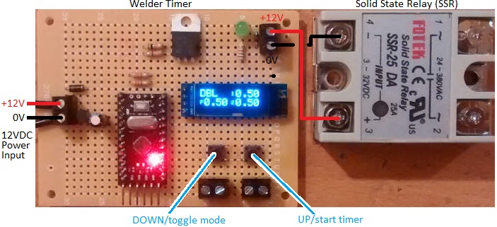 dual pulse welder timer with solid state relay (ssr)